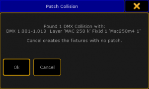 GrandMA2 patch collision